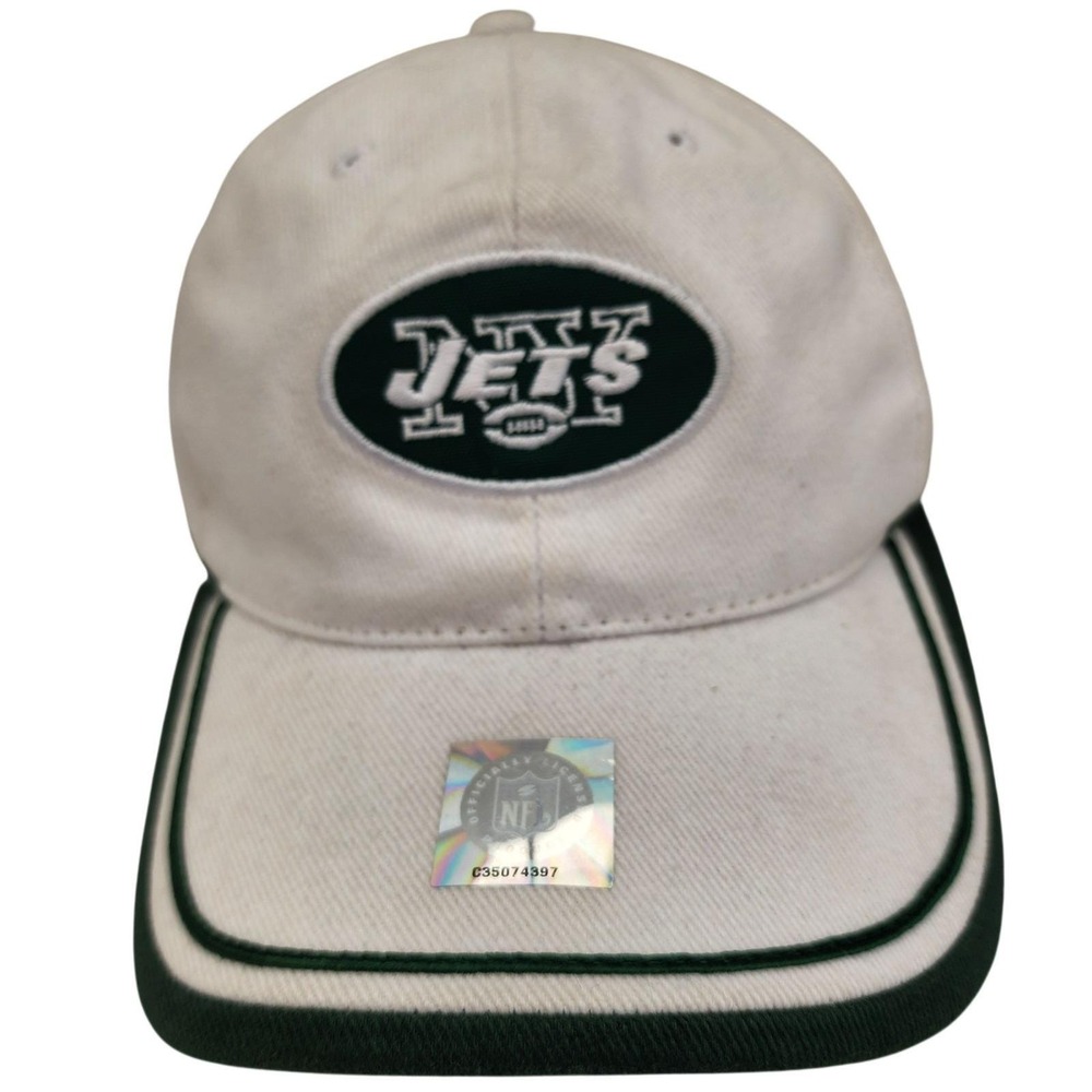 SPL28 New York Jets NFL Hat White Green Adjustable Strapback Vintage Style Cap
